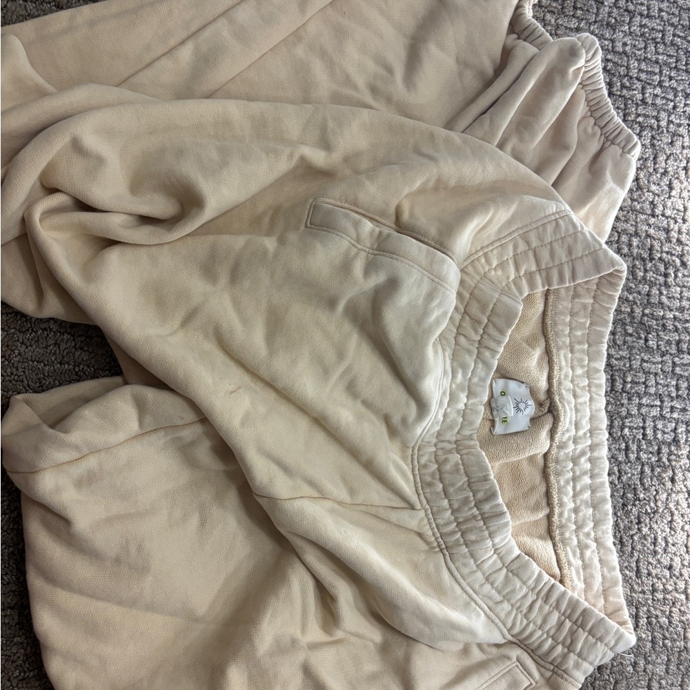 Cream Jogger Pants